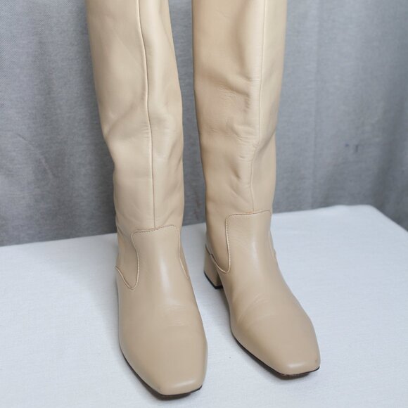 J. Crew Roxie Knee High Boots In Leather - Dark Beechwood - BA737 - Picture 8 of 16